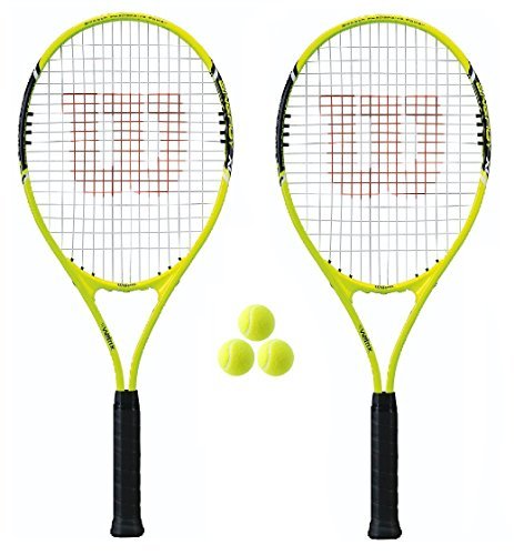 2 x Wilson Energy XL Tennisrackt + 3 Tennisbälle im Tennischlägertest